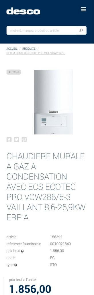Chaudières condensation gaz chauffage et sanitaire neuve, Doe-het-zelf en Bouw, Chauffageketels en Boilers, Zo goed als nieuw