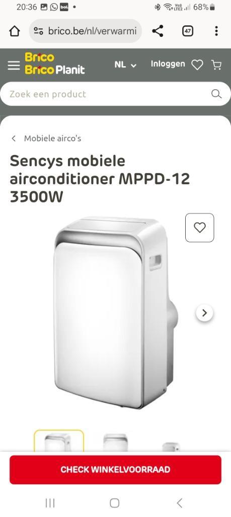 Nieuw mobiele airconditioning airco sencys MPPD-12, Elektronische apparatuur, Airco's, Nieuw, Mobiele airco, 60 tot 100 m³, 3 snelheden of meer