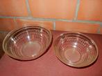2 glazen kommen (vintage), Ophalen, Gebruikt, Glas, Kom(men)