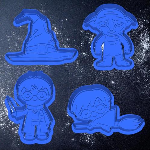 4x Harry Potter Cookie cutter / Koekjessnijders, Hobby en Vrije tijd, Taarten en Cupcakes maken, Nieuw, Bakvorm, Ophalen of Verzenden
