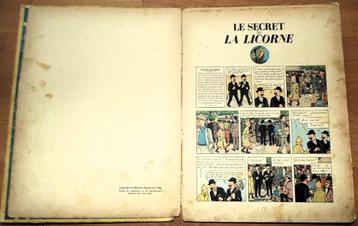 TINTIN "Le Secret de la Licorne" 1946 beschikbaar voor biedingen