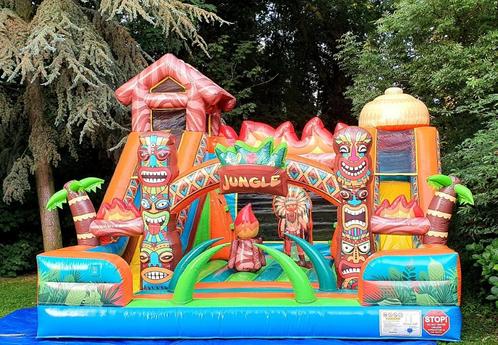 Spingkasteel Jungle te huur, Hobby en Vrije tijd, Feestartikelen | Verhuur, Nieuw, Ophalen