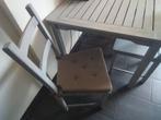 Table et chaises (bois), 100 à 150 cm, Rectangulaire, Autres essences de bois, 50 à 100 cm
