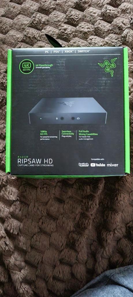 Razer Ripsaw HD – Carte de Capture Neuve, Audio, Tv en Foto, Mediaspelers, Nieuw, Zonder harde schijf, HDMI, Optische audio, Ophalen