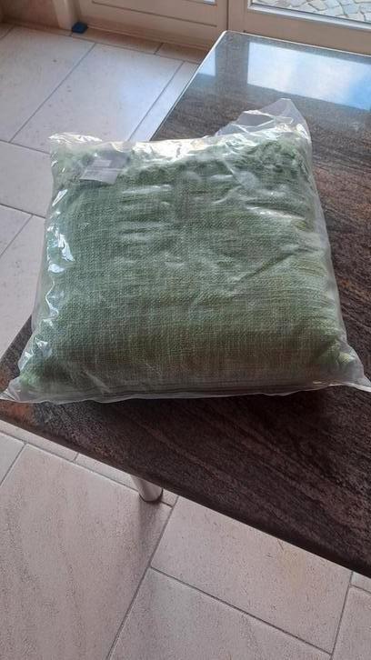 Sierkussen met franjes, Huis en Inrichting, Woonaccessoires | Kussens, Nieuw, Groen, Vierkant, Ophalen