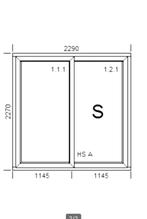 Porte-fenêtre coulissante en PVC blanc, 227 x 229, Enlèvement, Comme neuf, Synthétique, Vitre comprise