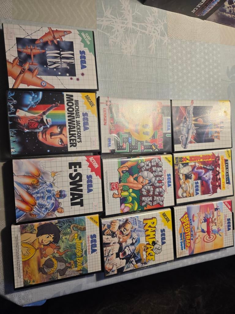 10 sega master system game met boekjes, Ophalen, Master System