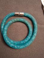 Blauwe buisvormige swarovski-armband, Ophalen of Verzenden