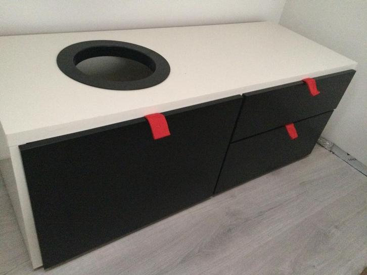 IKEA meuble à tiroirs - bac sur roulettes et porte-manteau, Huis en Inrichting, Kasten | Overige, Zo goed als nieuw, Ophalen