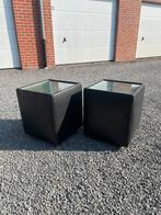 2 Bijzettafeltjes op wieltjes, Ophalen, Kunststof, Gebruikt, Minder dan 60 cm