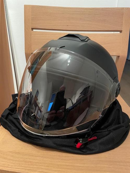 Helm Scorpion Exo jethelm zwart, Motoren, Kleding | Motorhelmen, Heren, Jethelm, M, Overige merken, Tweedehands, Ophalen