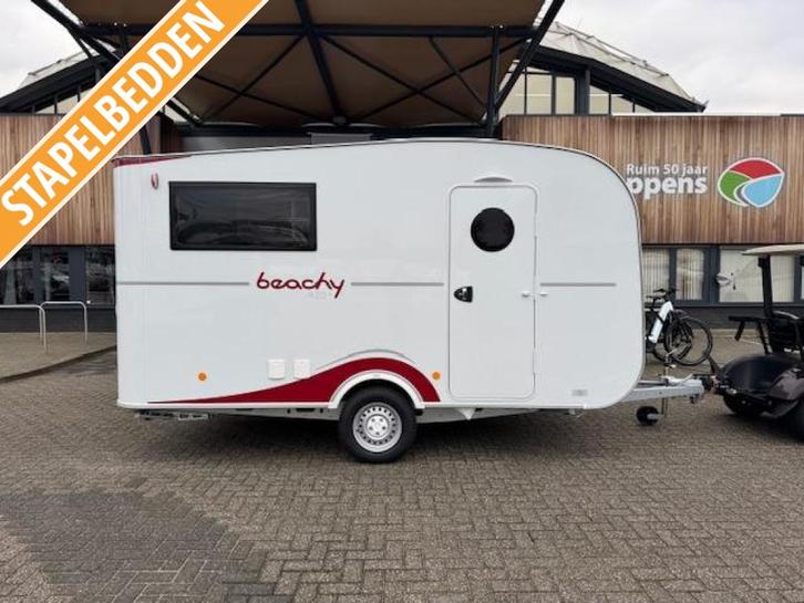 Hobby Beachy 420+ 2026 STAPELBED!, Caravans en Kamperen, Caravans, tot en met 4, 750 - 1000 kg, Treinzit, Hobby, 4 tot 5 meter