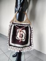 Gehaakte handtas Handmade, Handtassen en Accessoires, Tassen | Damestassen, Handtas, Gebruikt, Bruin, Verzenden