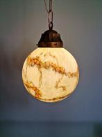 Suspension Art Déco en opaline moucheté, 1920/30, Enlèvement ou Envoi