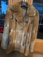 Un authentique manteau de fourrure mi-long, Taille 38/40 (M), Sans marque, Beige, Comme neuf