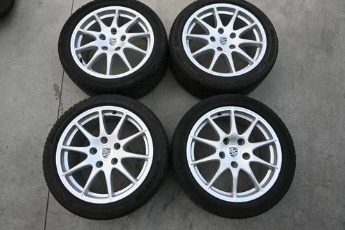 Originele Velgen Porsche Panamera met Winterbanden, Auto-onderdelen, Banden en Velgen, Banden en Velgen, Winterbanden, 18 inch