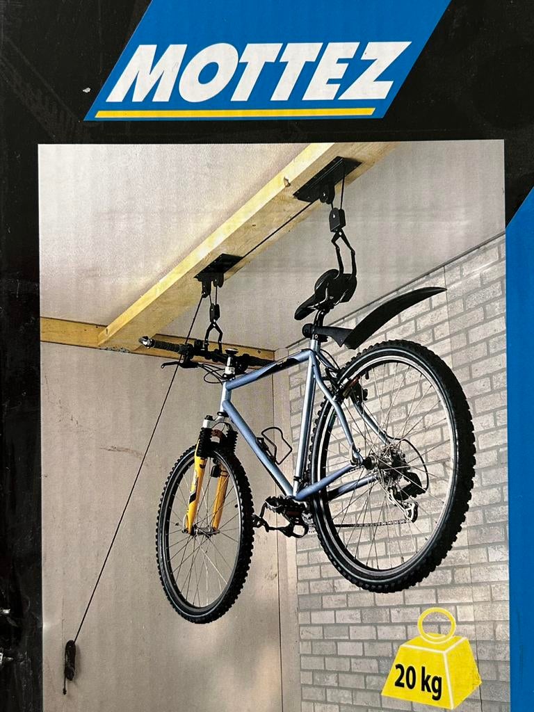 Lève-vélo Mottez à installer au plafond, Vélos & Vélomoteurs, Accessoires vélo | Outils de vélo, Neuf, Enlèvement ou Envoi