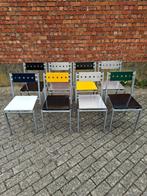 8 designstoelen van gegalvaniseerd en gelakt aluminium, Ophalen, Zo goed als nieuw, Aluminium