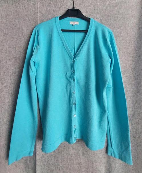 Gilet turquoise, Kleding | Dames, Truien en Vesten, Gedragen, Maat 42/44 (L), Blauw, Ophalen of Verzenden