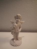 Décoration figurine. Ange & Ourson, coloris blanc (h: 8 cm), Comme neuf, Autres types, Envoi