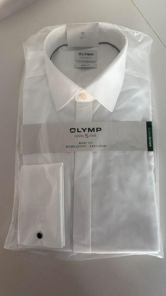 Feestelijk Wit hemd OLYMP - body fit - 39 -NOG IN VERPAKKING, Kleding | Heren, Heren-kledingpakketten, Nieuw, Ophalen of Verzenden
