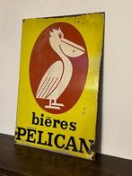 Ancien plaque en tole Bières Pelican, Enlèvement