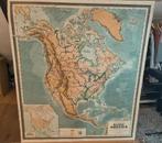 Schoolkaart Noord Amerika uitgeverij Noordhoff, Antiek en Kunst, Ophalen