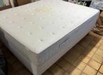 Boxspring 2 personen + matras, Ophalen, Gebruikt, Grijs, Tweepersoons
