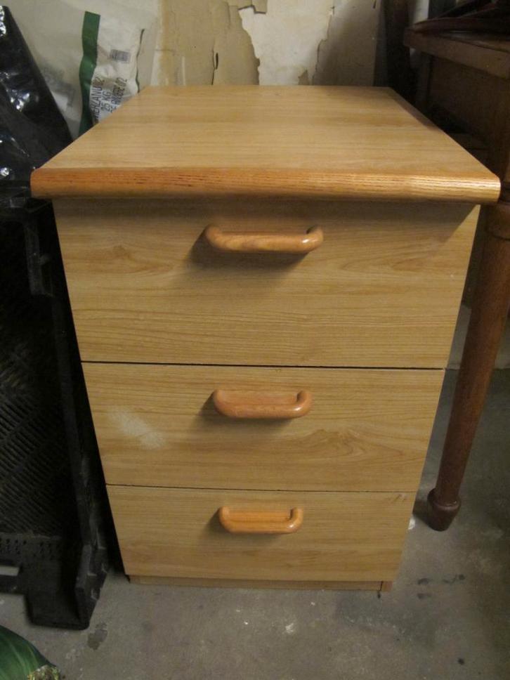 Smal houten ladeblok, Huis en Inrichting, Kasten | Ladekasten, Gebruikt, Minder dan 100 cm, Minder dan 50 cm, 50 tot 75 cm, Overige houtsoorten