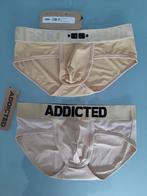 2 sexy goud en kaki slips heren nieuw, Kleding | Heren, Ondergoed, Ophalen of Verzenden, Beige, Addicted, Slip