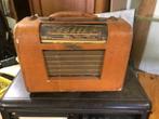 draagbare radio bruin vintage retro technifrance, Audio, Tv en Foto, Gebruikt, Ophalen, Radio
