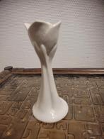 Tulpenvaas soliflora wit keramiek, Huis en Inrichting, Woonaccessoires | Vazen, Gebruikt, Wit, Aardewerk of Porselein, Ophalen of Verzenden