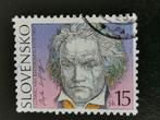 Slovakije 2003 - muziek - Ludwig van Beethoven, componist, Ophalen of Verzenden, Overige landen, Gestempeld