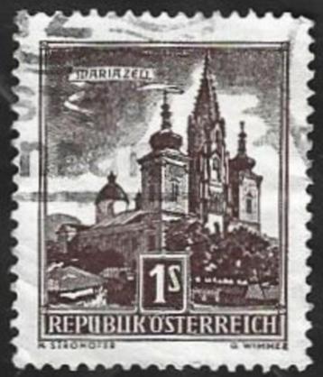 1 Postzegel Basiliek van Mariazell Oostenrijk 1957 beschikbaar voor biedingen