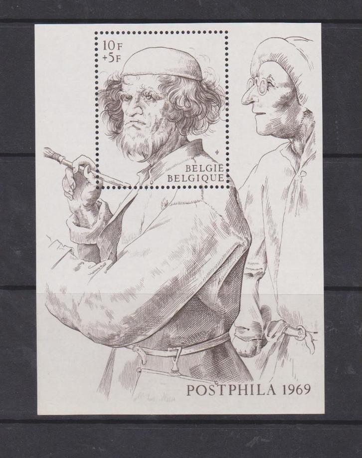 België 1969 Blok POSTPHILA II Bruegel de Oude **, Postzegels en Munten, Postzegels | Europa | België, Postfris, Orginele gom, Kunst