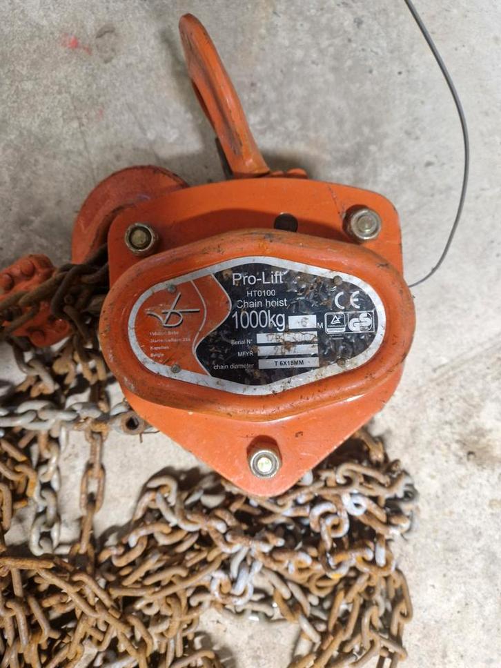 Palans a chaine, Doe-het-zelf en Bouw, Lieren en Takels, Zo goed als nieuw, Handmatig, Ophalen