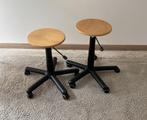 houten tabouret op wielen, Ophalen, Gebruikt, Hout