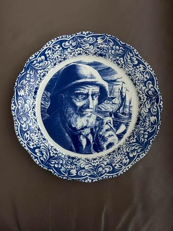 Groot Boch wandbord man met pijp 34,5 cm, Enlèvement ou Envoi