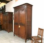 Haute armoire de mariée française antique en chêne lourd H 2, Enlèvement