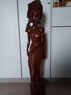 groot houten beeld/vrouw van Bali, AZIATISCHE KUNST, Zo goed als nieuw, Ophalen