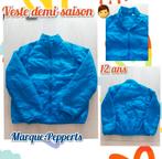 Veste demi-saison pour garçon -bleu-T.12 ans, Ophalen of Verzenden, Gebruikt, Jongen, Trui of Vest