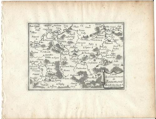 1665 - Gouvernement de Beaumont / Walcourt / Thuin ..., Livres, Atlas & Cartes géographiques, Enlèvement ou Envoi