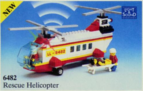 LEGO Classic Town Light & Sound 6482 Rescue Helicopter, Kinderen en Baby's, Speelgoed | Duplo en Lego, Zo goed als nieuw, Lego