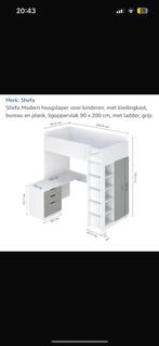 Lit avec bureau et étagère, Huis en Inrichting, Slaapkamer | Complete slaapkamers, Ophalen, Gebruikt, Eenpersoons