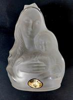 Bohemia frosted glass art sculpture moeder met kind, Ophalen of Verzenden