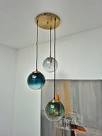 Hanglamp modern met 3 glazen bollen (aanpasbaar in hanglengt, Ophalen, Gebruikt