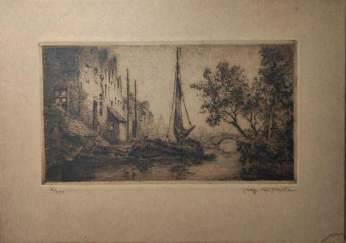 Ets Alfred Vanneste, Antiek en Kunst, Kunst | Etsen en Gravures, Ophalen of Verzenden