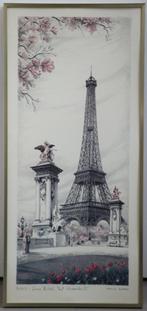 Ortiz Alfau - Litho - Eiffeltoren, Ophalen of Verzenden