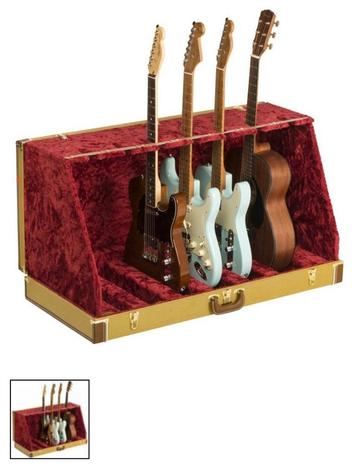 Fender gitaar koffer stand statief voor 7 (bas) gitaren.