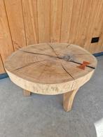 Bijzettafel/salontafel/boomstamtafel/boomschijf eik, Huis en Inrichting, Ophalen, Zo goed als nieuw